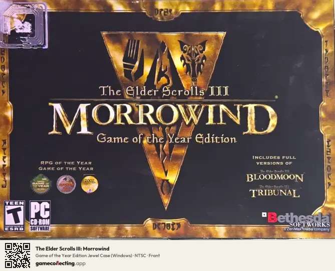 The Elder Scrolls III: Morrowind Computer, NTSC box front
