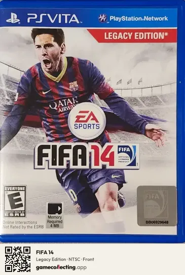 FIFA 14 PlayStation Vita, NTSC box front