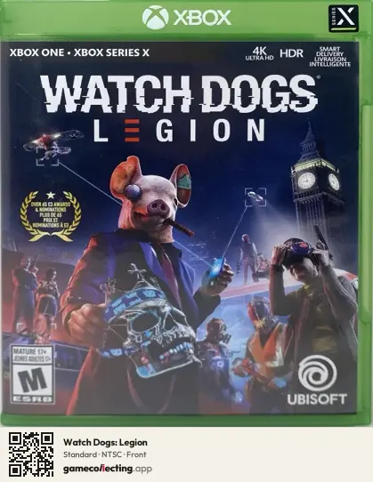 Watch Dogs: Legion Xbox One, NTSC box front