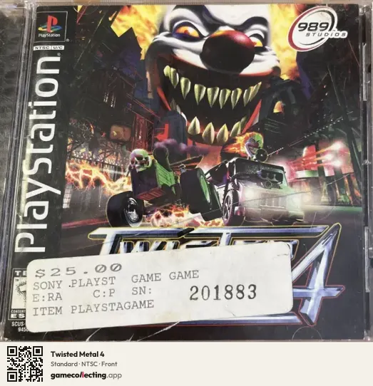 Twisted Metal 4 PlayStation, NTSC box front