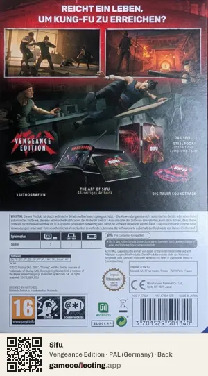 Sifu Nintendo Switch, Germany box back