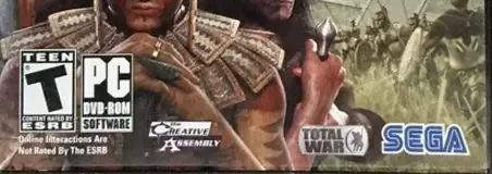 Medieval II: Total War, the ESRB box on its front