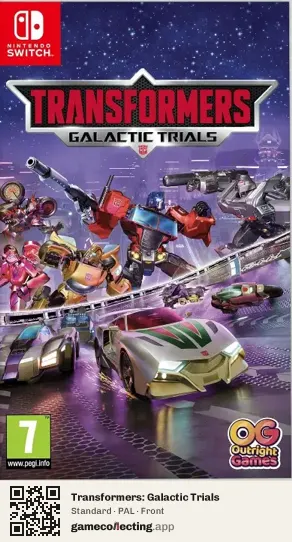 Transformers: Galactic Trials Nintendo Switch, PAL box front