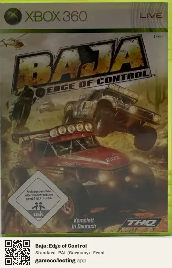 Baja: Edge of Control Xbox 360, Germany box front