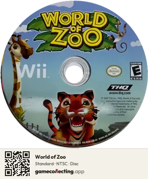 World of Zoo Nintendo Wii, NTSC disc