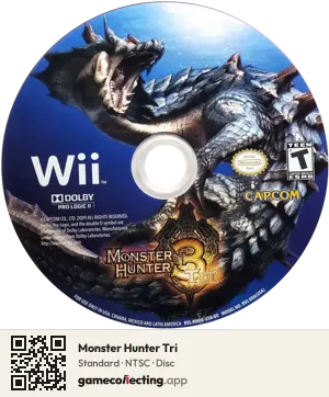 Monster Hunter Tri Nintendo Wii, NTSC disc