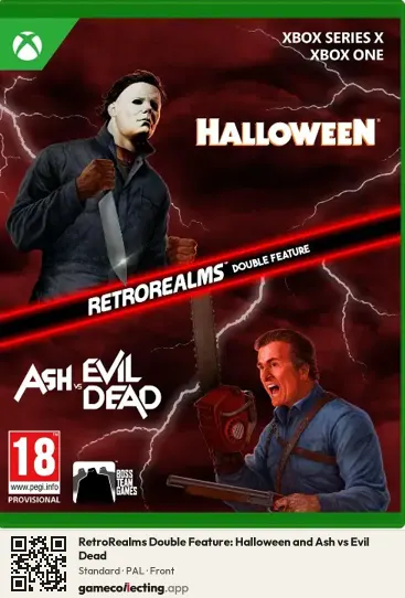 RetroRealms Double Feature: Halloween and Ash vs Evil Dead Xbox Series X, PAL box front
