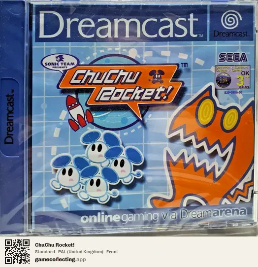 ChuChu Rocket! Sega Dreamcast, United Kingdom box front