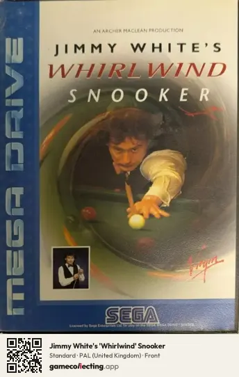 Jimmy White's 'Whirlwind' Snooker Sega Mega Drive / Genesis, United Kingdom box front