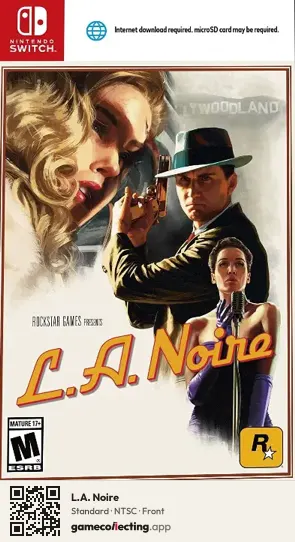 L.A. Noire Nintendo Switch, NTSC box front