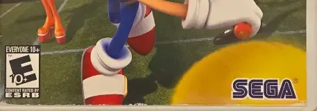 Sega Superstars Tennis, the ESRB box on its front