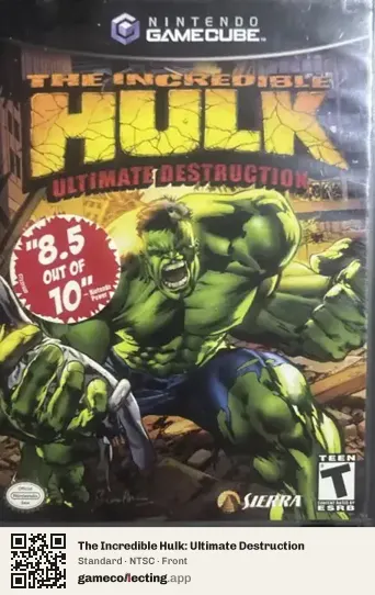 The Incredible Hulk: Ultimate Destruction Nintendo GameCube, NTSC box front