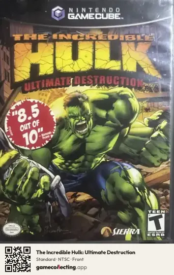 The Incredible Hulk: Ultimate Destruction Nintendo GameCube, NTSC box front