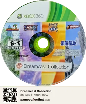 Dreamcast Collection Xbox 360, NTSC disc