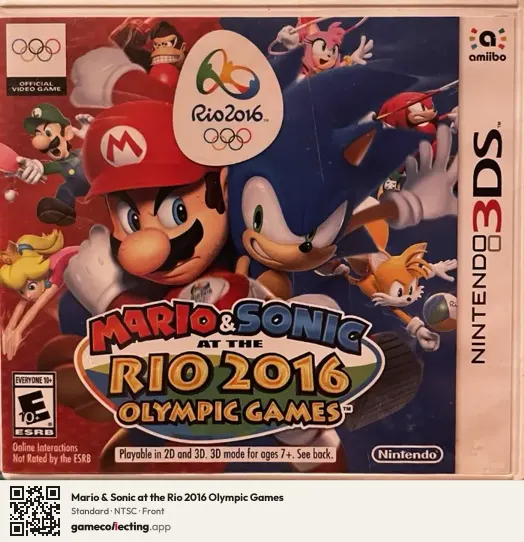 Mario & Sonic at the Rio 2016 Olympic Games Nintendo 3DS, NTSC box front