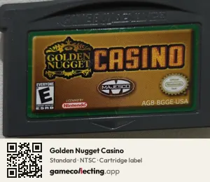 Golden Nugget Casino Game Boy Advance, NTSC cartridge label