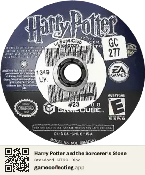 Harry Potter and the Sorcerer's Stone Nintendo GameCube, NTSC disc