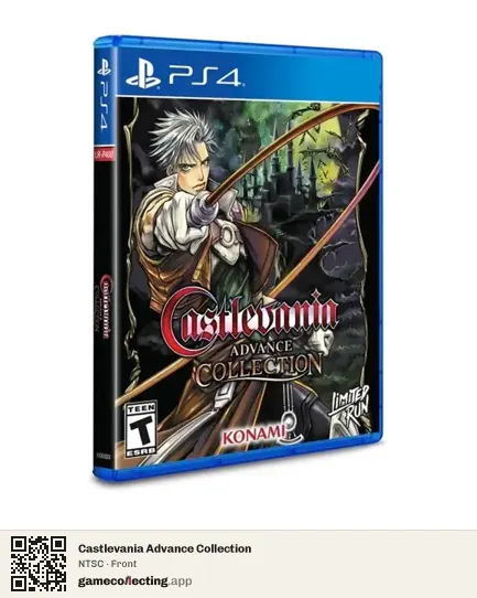 Castlevania Advance Collection PlayStation 4, NTSC box front