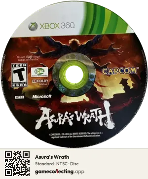 Asura's Wrath Xbox 360, NTSC disc
