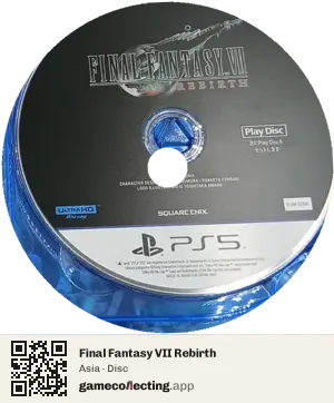 Final Fantasy VII Rebirth PlayStation 5, Asia disc