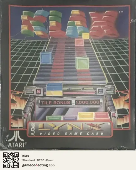 Klax Atari Lynx, NTSC box front