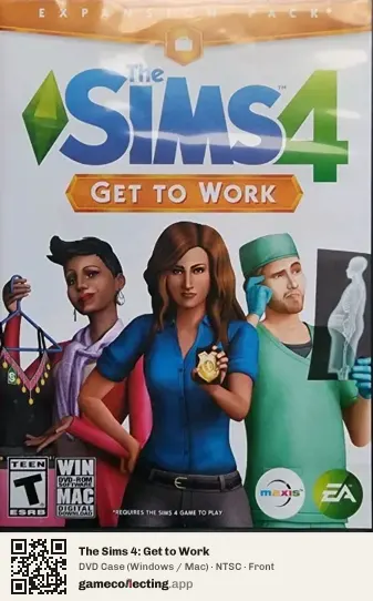 The Sims 4: Get to Work Computer, NTSC box front