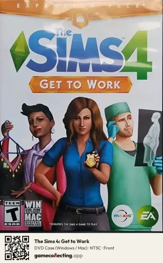 The Sims 4: Get to Work Computer, NTSC box front