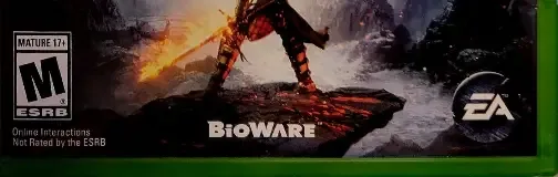 Dragon Age: Inquisition, the ESRB box on its front