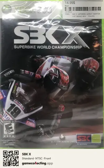 SBK X Xbox 360, NTSC box front