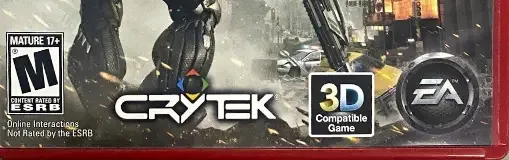 Crysis 2, the ESRB box on its front