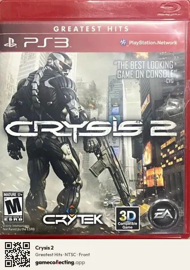 Crysis 2 PlayStation 3, NTSC box front