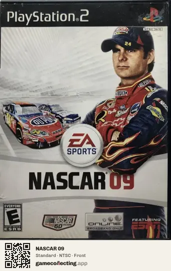 NASCAR 09 PlayStation 2, NTSC box front