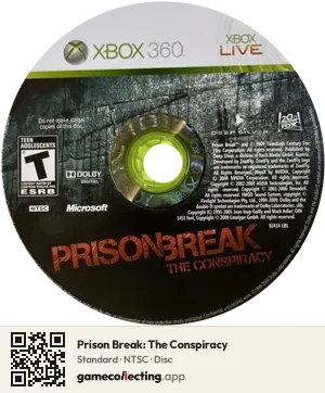 Prison Break: The Conspiracy Xbox 360, NTSC disc