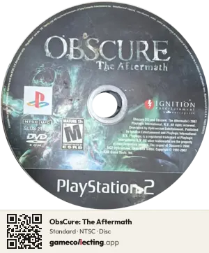 ObsCure: The Aftermath PlayStation 2, NTSC disc