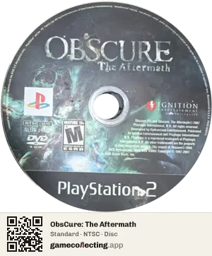 ObsCure: The Aftermath PlayStation 2, NTSC disc