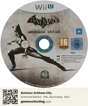 Batman: Arkham City Nintendo Wii U, PAL disc