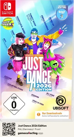 Just Dance 2026 Edition Nintendo Switch, Germany box front