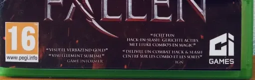 Lords of the Fallen, the PEGI square on its front