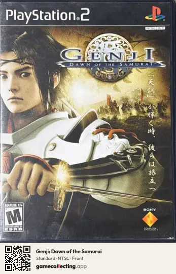 Genji: Dawn of the Samurai PlayStation 2, NTSC box front
