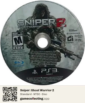 Sniper: Ghost Warrior 2 PlayStation 3, NTSC disc