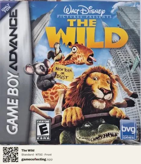 The Wild Game Boy Advance, NTSC box front