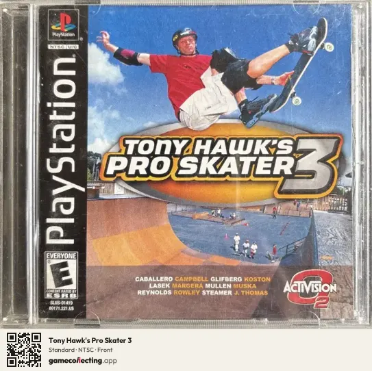 Tony Hawk's Pro Skater 3 PlayStation, NTSC box front