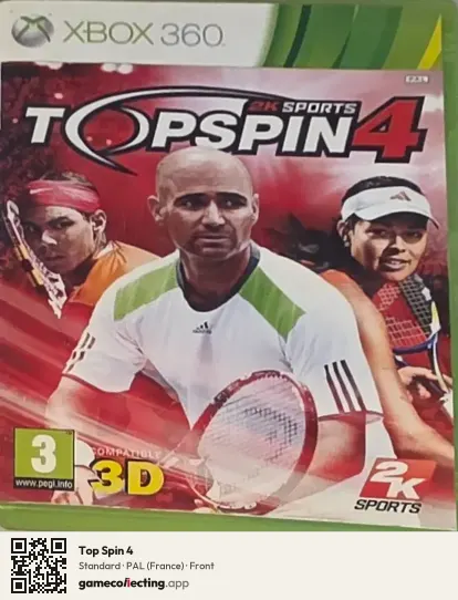 Top Spin 4 Xbox 360, France box front