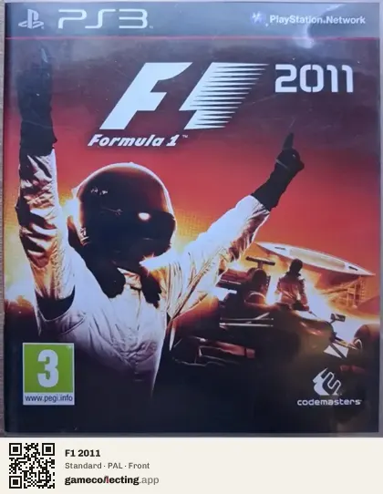 F1 2011 PlayStation 3, PAL box front