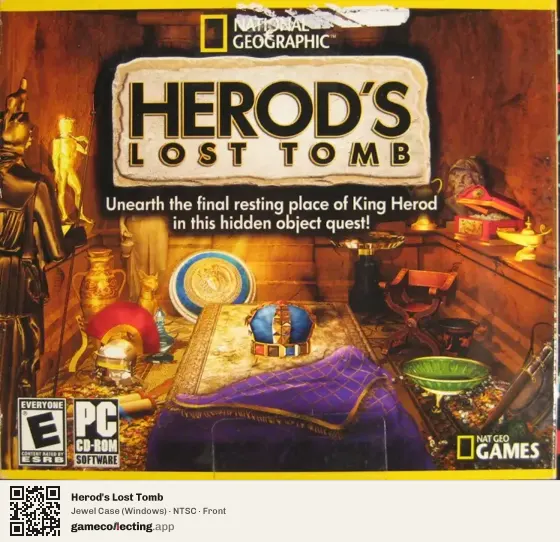 Herod's Lost Tomb Computer, NTSC box front