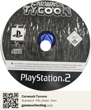 Carwash Tycoon PlayStation 2, PAL disc