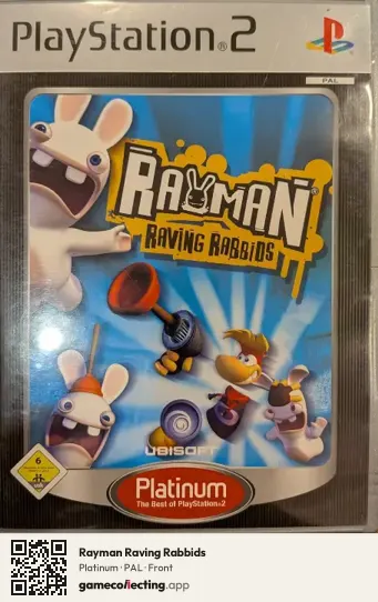 Rayman Raving Rabbids PlayStation 2, PAL box front