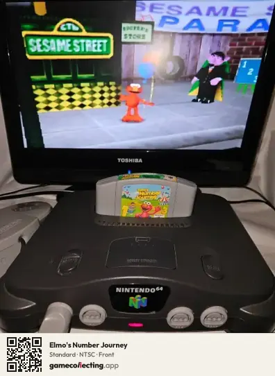 Elmo's Number Journey Nintendo 64, NTSC box front