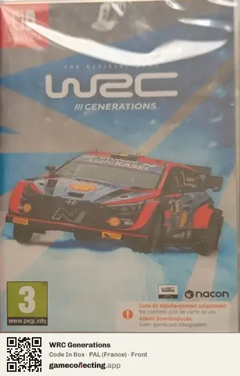 WRC Generations Nintendo Switch, France box front