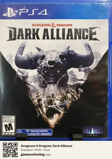 Dungeons & Dragons: Dark Alliance PlayStation 4, NTSC box front